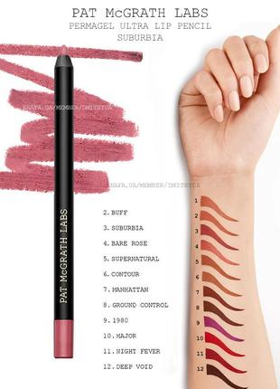 Гелевый карандаш для губ pat mcgrath labs permagel ultra lip gel pencil suburbia 0.8 г2 фото