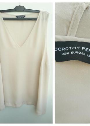 Красивая бежевая блуза от dorothy perkins большой размер 4xl