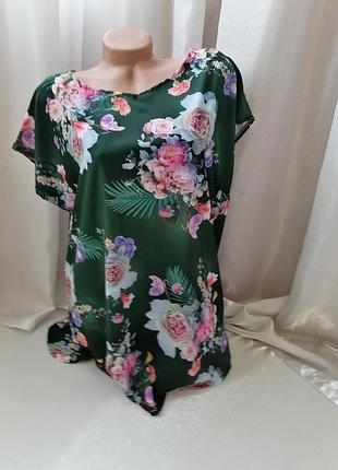 Блуза футболка туніка і легкої струминної тканини супер софт стильна жіноча туніка (батал) в наявнос