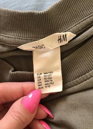 Кофта спортивна худі  кольору хакі світшот джемпер h&m4 фото