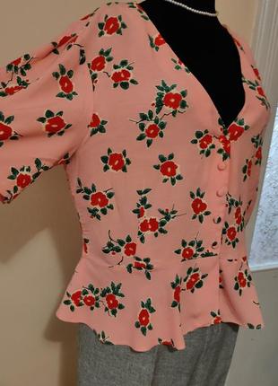 Блуза жіноча стильна тренд квітковий принт7 фото