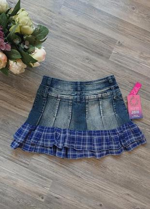 Летняя джинсовая юбка ярусами р.s/xs, 27, 253 фото