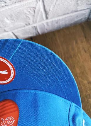 Кепка бейсболка puma,синя, червона,лого, бавовна7 фото