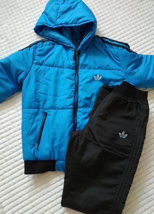 Зимний лыжный спортивный костюм adidas: куртка + штаны утепленные