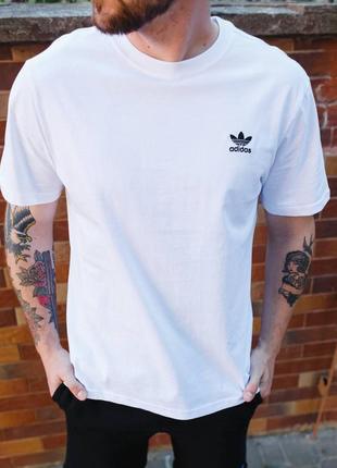 Комплект чоловічий футболка шорти adidas білий чорний / костюм чоловічий футболка шорти адідас адідас3 фото