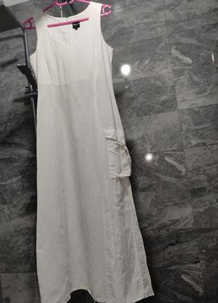 Льняное платье сарафан1 фото