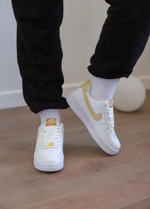 Nike air force 1 low mini swoosh beige жіночі кросівки найк аір форс4 фото