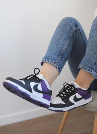 Nike sb dunk low "court purple" женские кроссовки найк10 фото