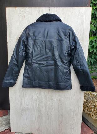 Hollister чорна байкерська куртка холлистер дубленка куртка байкерская м4 фото
