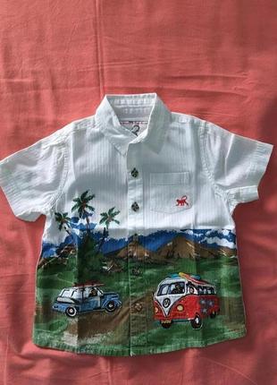 Красивая рубашка французского бренда moonsoon для мальчика 3-4 года