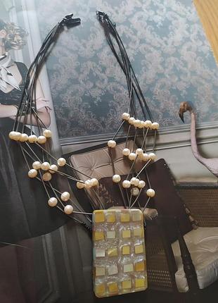 Намисто натуральні перлини галіотис бренд