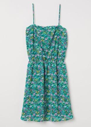 Шифоновое цветочное платье сарафан h&m