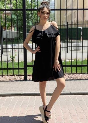 Скидка распродажа черное легкое летнее платье сарафан универсальное2 фото