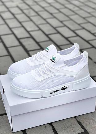 Кеди lacoste чоловічі білі