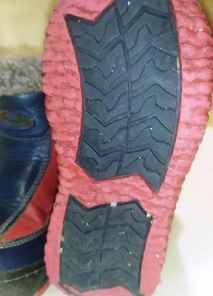 Детские зимние ботинки, красно-синий, 25 размер ( 16 см )7 фото