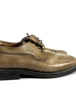Туфлі шкіряні antonio barbieri, якісні, світло сіро коричневі3 фото