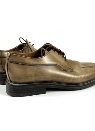Туфлі шкіряні antonio barbieri, якісні, світло сіро коричневі6 фото