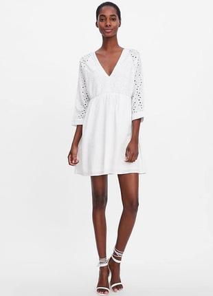 Плаття з натуральної тканини zara