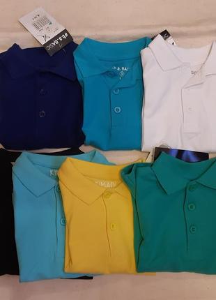 Разноцветные рубашки поло kimadi франция однотонные на 3 мес-2 года3 фото