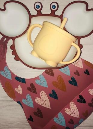 Набір силіконових посуду для малюків7 фото