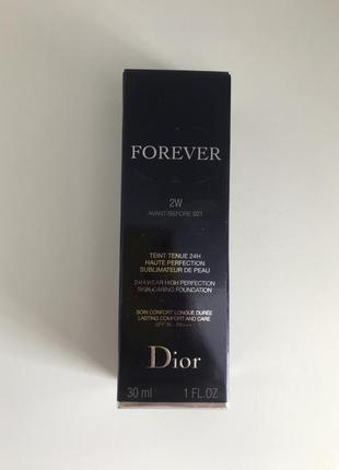 Тональна основа для обличчя christian dior forever 24h wear high perfection skin-сагіпд foundation spf 35 pa+++, 2w warm, 30 мл