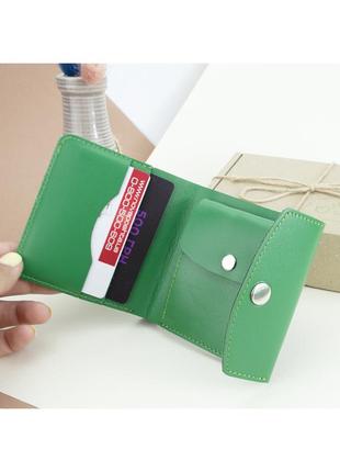 Подарунковий жіночий набір handycover №48 (зелений) гаманець і ключниця4 фото