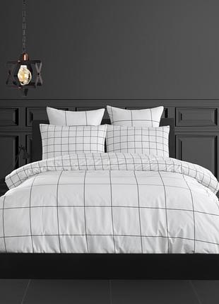 Постельное белье евро хлопок lotus home perfect ranforce - grandes белый євро комплект постільної білизни