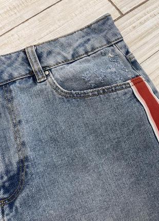 Джинсова спідниця з лампасами, джинсовая юбка2 фото