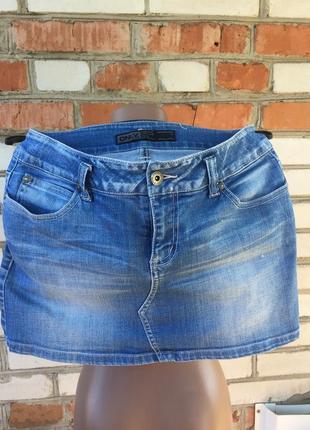 Спідниця жіноча джинсова синя коротка2 фото