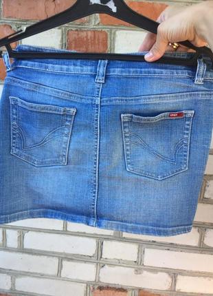 Спідниця жіноча джинсова синя коротка3 фото
