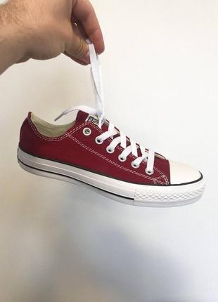 Converse all star low burgundy
 женские кеды конверсы бурдовые