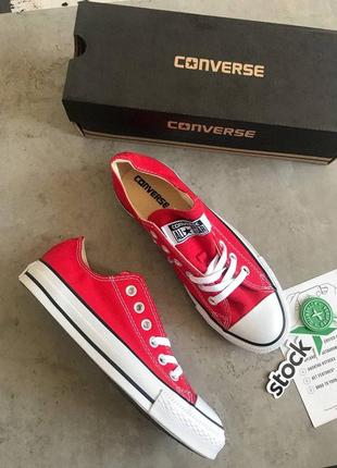 Converse all star low red кеды женские конверсы красные