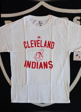 Оригінал. футболка majestic genuine merchandise x mlb cleveland indians.