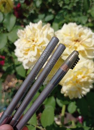 Олівець для брів aden grey карандаш для бровей со щёточкой aden