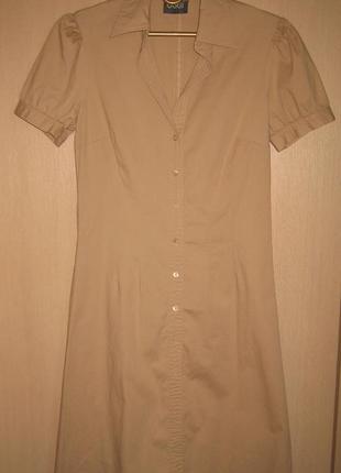 Стильное платье-сафари милитари короткое с поясом3 фото