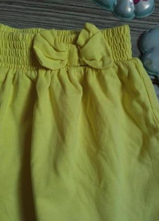 Юбка шорты яркая лимонная сост новой tu 2-3г2 фото