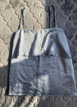 Топік//блузка в бельевом стиле с рюшкой3 фото