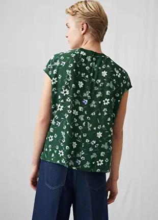 Блуза жіноча arket sleeveless floral top green4 фото