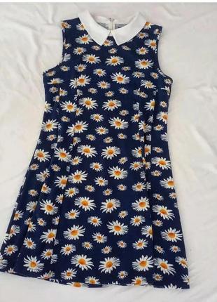 Платье трапеция в цветочный принт