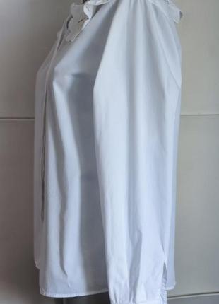 Сорочка, блуза united colors of benetton білого кольору з мереживом10 фото