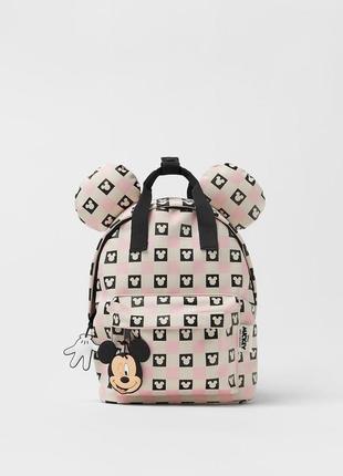 Zara kids disney детский рюкзак с микки маус легкий, милый, оригинал зара для девочек розовый1 фото