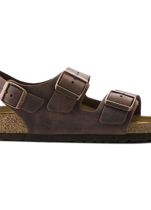 Сланцы босоножки birkenstock milano. natural leather5 фото