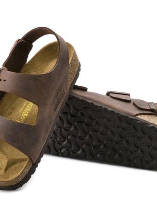 Сланцы босоножки birkenstock milano. natural leather3 фото