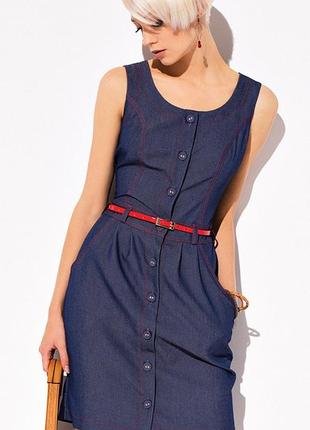 Стильное летнее платье с поясом в комплекте