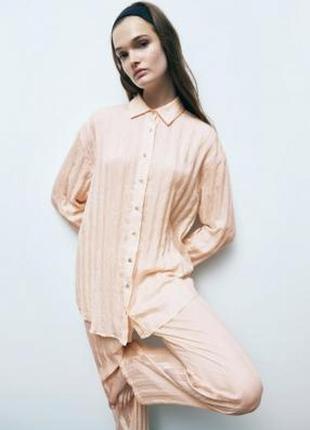 Стильна сорочка в піжамному стилі від zara