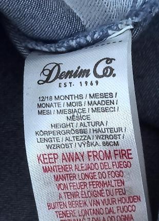 Рубашка джинсовая denim co 12-18 мес., р.865 фото