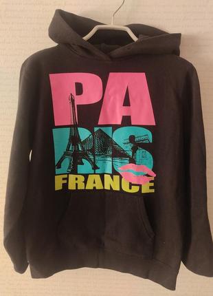 Чорний худі з принтом