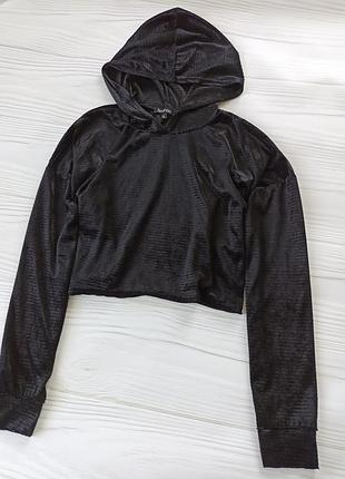 Укорочений худі в рубчик boohoo