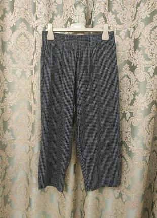 Капри /бриджи/укороченные брючки в клетку вискоза  lindon