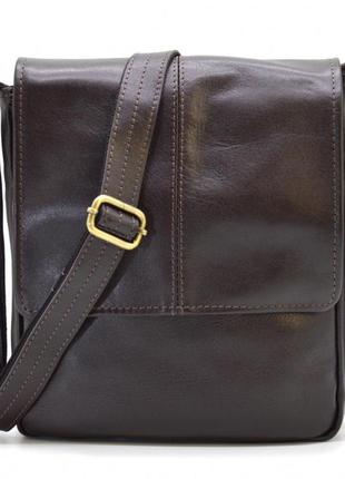 Мужская сумка через плечо с клапаном коричневая gc-1301-3md tarwa3 фото